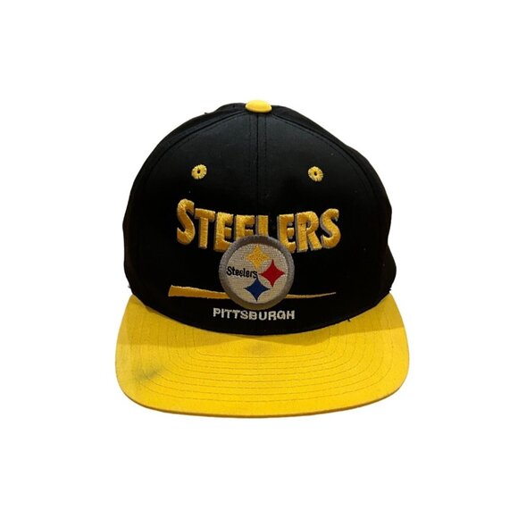 Vintage 1990's Pittsburgh Steelers Twins Enterprise NFL Snapback Hat - Picture 1 of 7